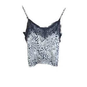 Timing Womens Animal Print With Lace Camisole Size Large NWT
